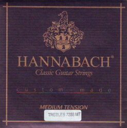 Hannabach Classical Guitar Medium Tension Nylon Treble Set Medium Tension, 728-Trebles-MT